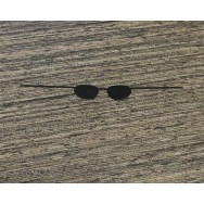 Custom 1/6 Scale Black Metal Sunglasses Flat shape